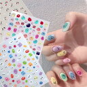 かわいい漫画ネイルアートステッカー 3D スティッキーネイルアートステッカー アニメ かわいいデザイン ネイルアートステッカー 女の子 キッズ レディース ネイルアートデコレーション用 色:ゼリースマイル