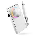 L'UGX ネイルマシン 30000RPM, ネイルオフマシーン 電動ネイルマシン プロ ネイルドリル 甘皮処理 電動 ネイルマシーン 自宅サロン用 低騒音 低振動 サイズ:1-ホワイト
