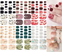 NAILDOKI 6種類 損傷のない 足の爪 ネイルシール ネイルステッカー ネイルラップ ネイルアクセサリー リアルネイルジェールステッカー 女性 可愛い人気 おしゃれな 上級 色:J-04、サイズ:6シート (x 1)