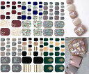NAILDOKI 6種類 損傷のない 足の爪 ネイルシール ネイルステッカー ネイルラップ ネイルアクセサリー リアルネイルジェールステッカー 女性 可愛い人気 おしゃれな 上級 色:F-06、サイズ:6シート (x 1)