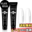 【送料無料】TOMICCA 長さだし ジェルネイル ポリジェル UV/LEDライト対応 初心者用 色:クリア*2