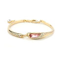 レディース ブレスレット 最高級 18K ピンクゴールド 人気 ブレスレット ジュエリー 専用ボックス付き 色:ゴールド