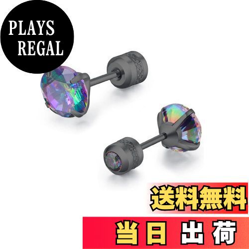 【送料無料】MIKAMU ピアス レディース 人気 メンズ レディース ブラック 高級ジルコニア サージカルステンレス 男女兼用 両耳用 ジュエリー 専用ボック...