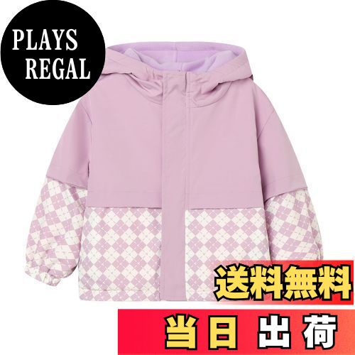 【送料無料】[LSMUDKINGDOM] キッズ リバーシブル アウター フリース ジャケット アウトドア 防寒 コート チェック 切り替え 子供 男女兼用 秋冬服 色：チェック-ピンク、サイズ：110