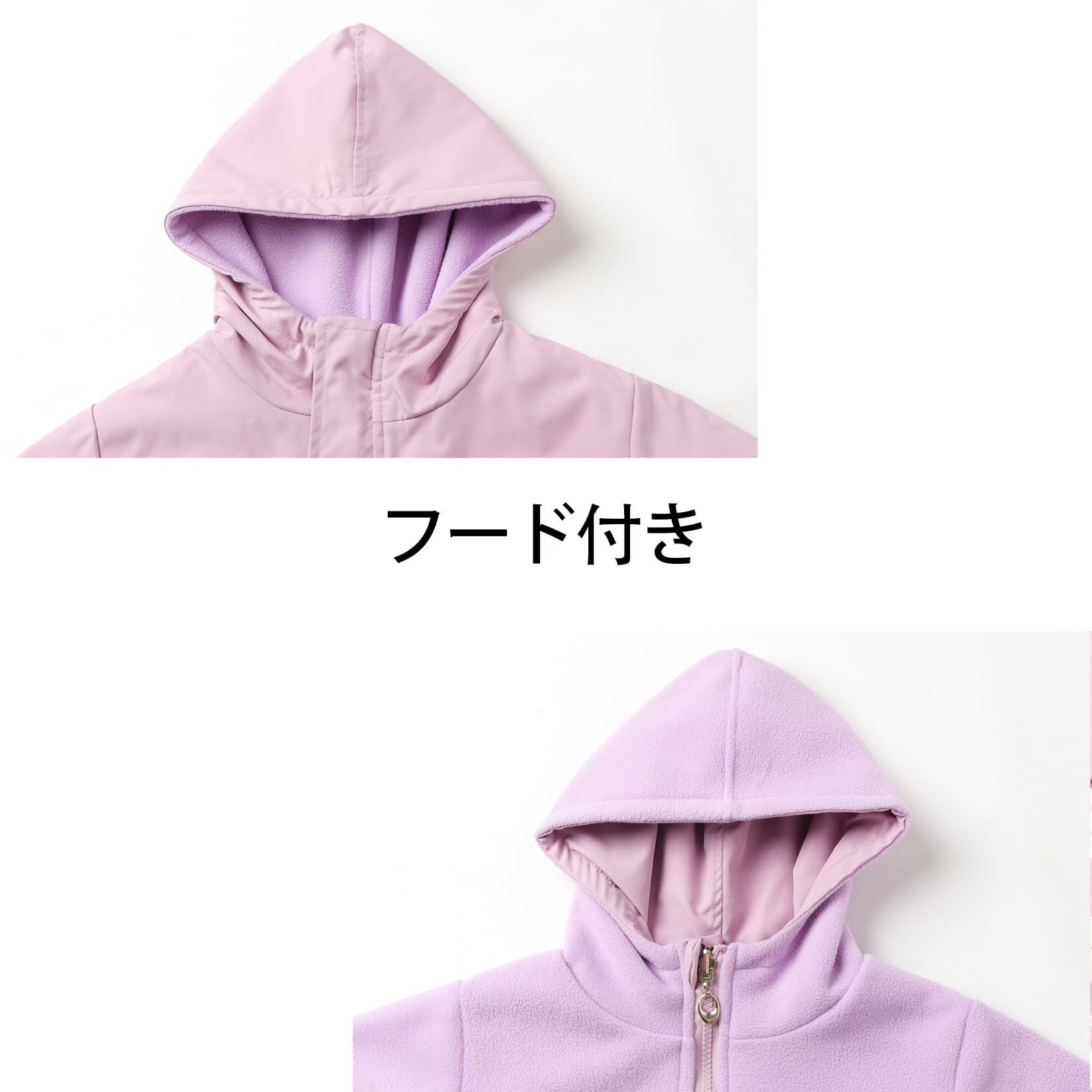 【送料無料】[LSMUDKINGDOM] キッズ リバーシブル アウター フリース ジャケット アウトドア 防寒 コート チェック 切り替え 子供 男女兼用 秋冬服 色：チェック-ピンク、サイズ：110 3