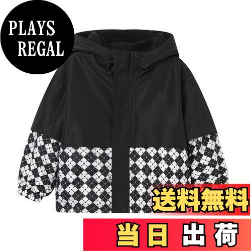 【送料無料】[LSMUDKINGDOM] キッズ リバーシブル アウター フリース ジャケット アウトドア 防寒 コート チェック 切り替え 子供 男女兼用 秋冬服 色：チェック-ブラック、サイズ：110