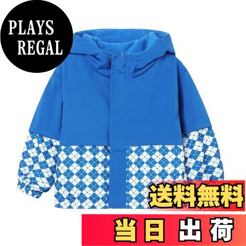 【送料無料】[LSMUDKINGDOM] キッズ リバーシブル アウター フリース ジャケット アウトドア 防寒 コート チェック 切り替え 子供 男女兼用 秋冬服 色：チェック-ブルー、サイズ：140