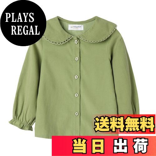 【送料無料】[LSMUDKINGDOM] 子供服 女の子 ブラウス キッズ 長袖 無地 コーデュロイシャツ カジュアル..
