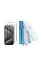 Anker Easy Fit ガラスフィルムキット (HD, for iPhone 16) 2枚セット 保護フィルム 落下保護 浮き/気泡なし 指紋防止 超スムーズ 米軍MIL規格 高耐久性 自動吸着 硬度9H 簡単取り付け 8K Ultra HD