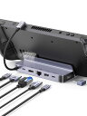 UGREEN USB-C ドック 6-IN-1 USB-Cハブ ドッキングステーション Steam Deck/Switch/Rog Ally/Legion Go用 HDMI 4K@60Hz 2*USB-A 3.0+USB-C 3.0+HDMI+RJ45+PD 100W出力 遅延なし アルミニウム合金 良好な放熱性