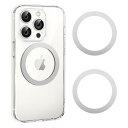 【送料無料】UGREEN メタルリング MagSafe対応 リング ワイヤレス充電対応 磁気増強 マグセーフ iPhone16 15 14 13 12シリーズ対応 Galaxy スマホ対応 スマホリング 貼り付け簡単 2枚入り シルバー