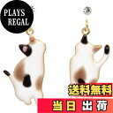 【送料無料】miwaki 樹脂イヤリング 猫 桜 モチーフ エポ エナメル レディース アクセサリー 日本製 金属アレルギー対応 acc22 座り 三毛 E