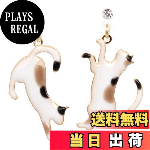 【送料無料】miwaki 樹脂イヤリング 猫 桜 モチーフ エポ エナメル レディース アクセサリー 日本製 金属アレルギー対応 acc22 のび 三毛 E