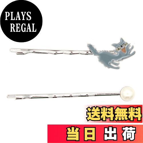 【送料無料】miwaki ヘアピン 猫 ヘアアクセサリー シンプル レディース キッズ キャット モチーフ エポキシ樹脂 レジン 手描き 日本製 シルバー sy...