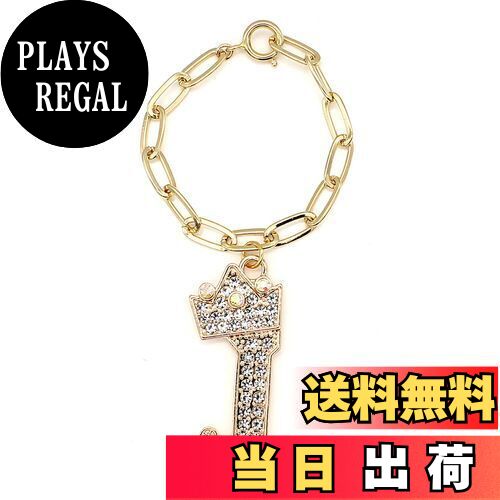 【送料無料】miwaki バッグチャーム イニシャルチャーム キーホルダー イニシャル アルファベット 王冠 スクエアチェーン レディース アクセサリー ゴール...