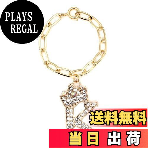 【送料無料】miwaki バッグチャーム イニシャルチャーム キーホルダー イニシャル アルファベット 王冠 スクエアチェーン レディース アクセサリー ゴール...