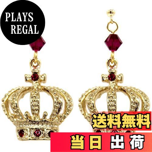 【送料無料】miwaki ピアス レディース メンズ 王冠 ティアラ モチーフ カラーストーン チタンポスト ..