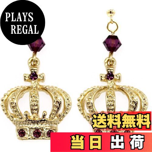 【送料無料】miwaki ピアス レディース メンズ 王冠 ティアラ モチーフ カラーストーン チタンポスト ..