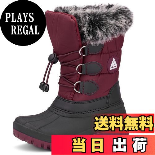 【送料無料】[Mishansha] キッズ スノーブーツ 男の子 女の子 裏ボア 防寒 防滑 ウインター 子供 冬用 長靴 アウトドア ブーツ 通学 外出 雪遊び 24.0cm