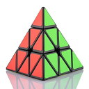 FAVNIC ピラミンクス 三角型 魔方 立体パズル 3x3x3 競技用 ポップ防止 知育玩具 (日本語4面完成攻略書・専用スタンド付き) Magic Cube (競技版)