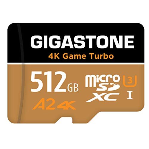 【5年データ回復保証】【Nintendo Switch対応】 Gigastone Micro SD Card 512GB マイクロSDカード 4K Game Turbo A2規格 100/80 MB/s 4K撮影 SDXC UHS-I A2 4K Class 10 アダプタ付 ミニ収納ケース付 メーカー10年保証付
