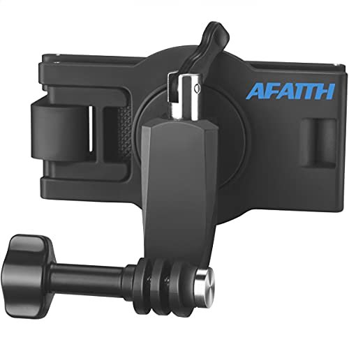 AFAITH For GoPro クリップ マウント リュック バックパック マウント 360°回転式 左右150°調整可能 Hero 10/9/8/7/6/5/4/3/GoPro MAX/DJI Osmo Actionに適用