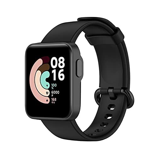 Comtax for Xiaomi Mi Watch Lite/ Redmi watch ベルト 交換用バンド 柔らかいシリコン替えストラップ スポーツ 調整可能 対応 (ブラック)