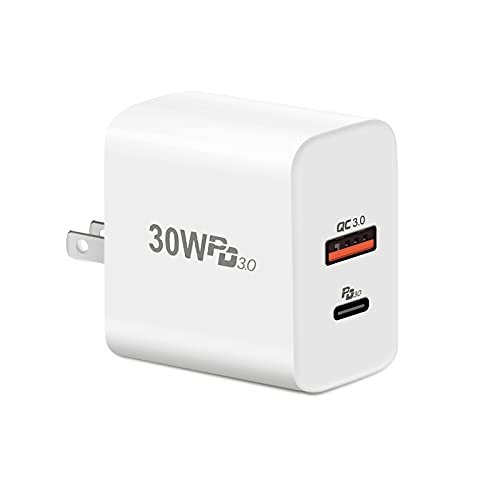 BOLWEO 30W USB C [d ܂肽ݎvO USB-C }[d Macbookp 30W PD usb type c [d iPhoneƌ݊ usb-c dA_v^ ^ PD3.0 2|[giPD3.0+QC3.0jUSB C [d X}z}...