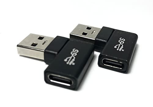 Access　 【 左L型 10Gbps 】USB-C メス to USB-A オス 変換アダプタ　10Gbps USB3.2 Gen2 高速転送 左L字型コネクタ TypeC メス - Type-A オス　EC82-2PA