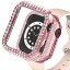 Miimall 対応 Apple Watch Series 8/7 41mm 【2022/2021 モデル】 専用ケース アップルウォッチ 41mm カバー PC材質 ぴったり対応 おしゃれなデザイン ラインストーン付き 装着簡単 Apple Watch 7 保護カバー（ピンク｜41mm）