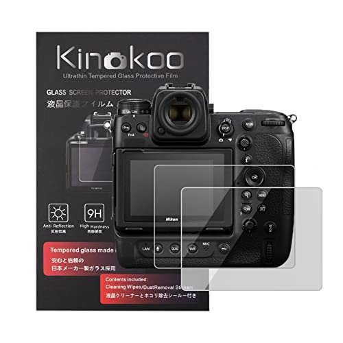 kinokoo NIKON ニコン デジタルカメラ液晶保護フィルム ガラスプロテクター Z9専用 硬度 9H 93%透過率 気泡無し 耐指紋 標識クロス付き(Z9専用)