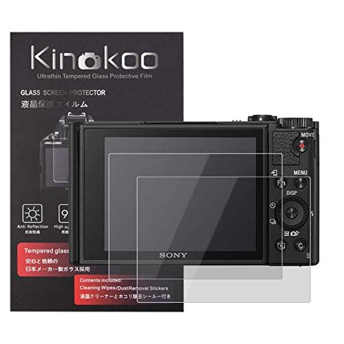 kinokoo վݸե Sony Cyber-shot DSC-HX99/DSC-WX800/DSC-WX700 9H ƩΨ ѻ ˢ̵ 饹 0.3mm 2祻å ɸդ(DSC-HX99/DSC-WX800/DSC-WX700)