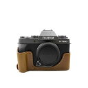 kinokoo 富士フイルム FUJIFILM XT200/ X-T200 用 カメラケース カメラバック バッテリー交換でき PUレザー 軽量 三脚穴付き (ブラウン)