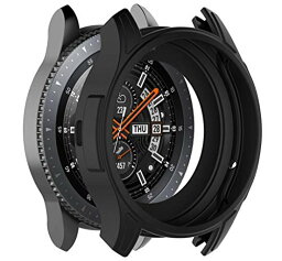 LICHIFIT Samsung Galaxy Watch用ケース 46mm 保護カバー 全面保護 アクセサリー ブラック