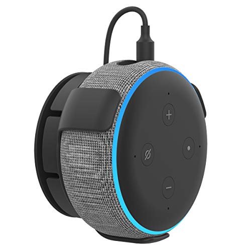 AhaStyle Echo Dot用 壁掛け ホルダー エコードット用ホルダー Echo Dotアクセサリー スピーカー スタンド Alexa マウント 保護ホルダー コード収納 (黒)