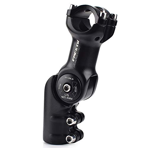 UPANBIKE バイクステム 25.4mm 31.8mm自転車ステム ライザーアダプター 120度調整可能 ハンドルバーステムエクステンダー マウンテンバイク用、ロードバイク、BMX、MTB