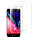 JEDirect iPhone8plus/iPhone7plus/iPhone6splus/iPhone6plus 用強化ガラス液晶保護フィルム 5.5インチ 3枚セット