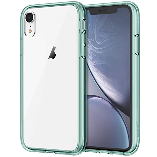 JEDirect iPhonexr ケース (6.1インチ専用iPhone XR) 黄ばみなし 衝撃吸収 バンパーカバー 傷つけ防止 クリアバック (ミッドナイトグリーン)