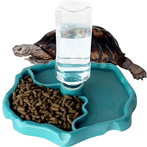 IKENOKOI爬虫類 食器 自動給水 餌入れ 水入れ 亀/トカゲ/蛇/やもりなど爬虫類専用（ブルー）