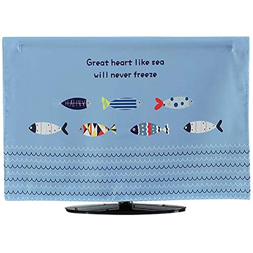 IKENOKOIテレビカバー 防塵カバー 液晶テレビカバー 可愛い 欧米風 42インチ(100X59cm 魚)