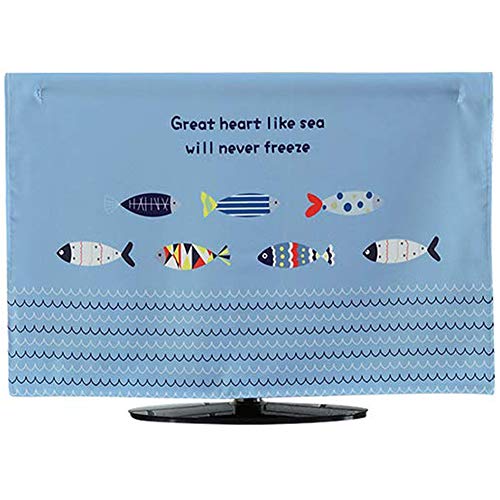 IKENOKOIテレビカバー 防塵カバー 液晶テレビカバー 可愛い 欧米風 47インチ(116X67cm 魚)