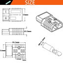 CESFONJER 175A 600V バッテリーコネクタ, バッテリークイックコネクトディスコネクトコネクター, 1/0-2 AWGワイヤに適合，車、ボート、キャラバン、キャンパー用（グレー） 2