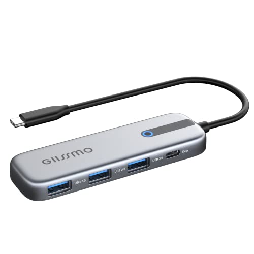 GIISSMO USB C nu 4-IN-1 USB nu Type-C ϊA_v^ 5Gbpsf[^] USB-A 3.0|[g~3 USB-C f[^]|[g~1 oXp[ ŐVMacBook Pro/MacBook Air܂iMAC/iPad Pro/PS5/Dell XPS 15 13/Surface G/Samsung Galaxy/Huawei^CvC@Ή 4|[g