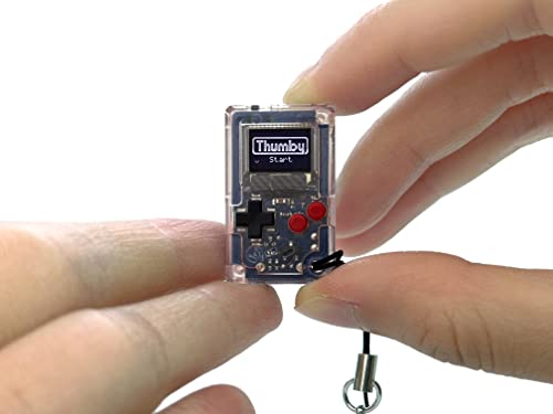 TinyCircuits Thumby (クリア) 小さなゲーム機 プレイ可能なプログラム可能なキーチェーン： 電子ミニチュア STEM学習ツール