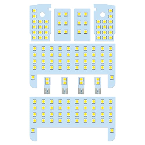 ZXREEK ランドクルーザープラド 150系 TXグレード (7人乗り 5人乗り) LED ルームランプ 専用設計 室内灯 純正交換 132 発 6000K ホワイトランドクルーザー プラド150 GDJ/GRJ/TRJ 前期/中期/後期 LED バルブ LEDルームランプ 内装パーツ 取付簡単 10 点セット（Aタイプ: