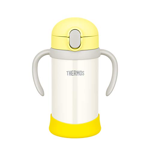 サーモス(THERMOS) まほうびんのベビーストローマグ FJL-350 イエローホワイト (YWH) 350ml