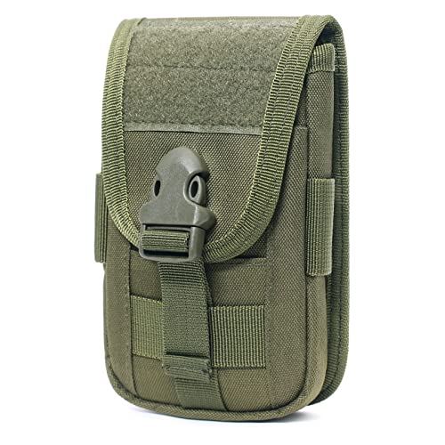 TRIWONDER MOLLE スマホ ポーチ ダンプポーチ サバゲー バックパック 小物入り モールシステム 戦術的 軍事 (グリーン)