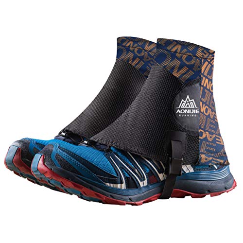 TRIWONDER ゲイター ランニング 登山スパッツ UVカット ショット ゲーター トレラン トレイル ゲイター LOW TRAIL GAITERS メンズ レディース (オレンジ)