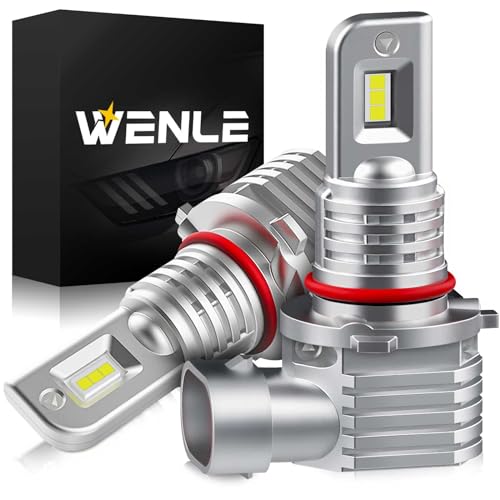 WENLE(ウエンレ) 新型 超小型サイズ 爆光 HB3/HB4 共用 led ヘッドライト 車検対応 13000LM 60W ホワイト 6500K DC12V/24V車対応（HV車・EV車対応）ファンレス LEDバルブ 2個入
