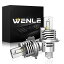 WENLE()  Ķ 20000LM+miniH4 led إåɥ饤 ָб hi/lo 󥻥顼 η 80W ۥ磻 12Vб(ϥ֥åɼ֡EVб) 6000K Ķ⵱G-XPå Υʤ LEDХ 2